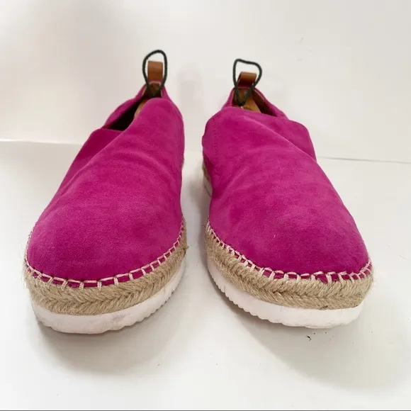 Gentle Souls Pink Suede Espadrille Loafers US8.5