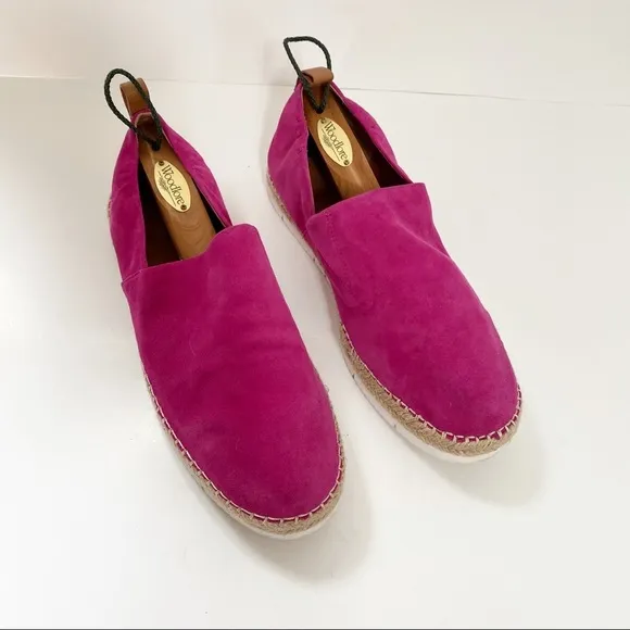 Gentle Souls Pink Suede Espadrille Loafers US8.5