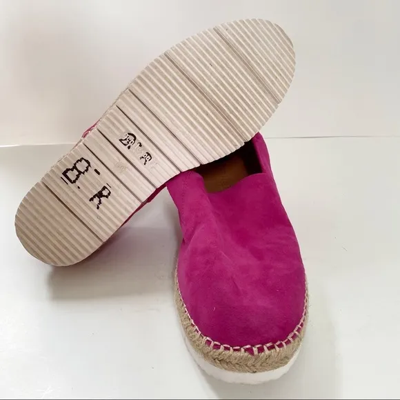 Gentle Souls Pink Suede Espadrille Loafers US8.5