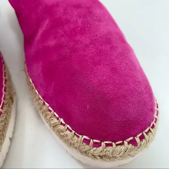 Gentle Souls Pink Suede Espadrille Loafers US8.5