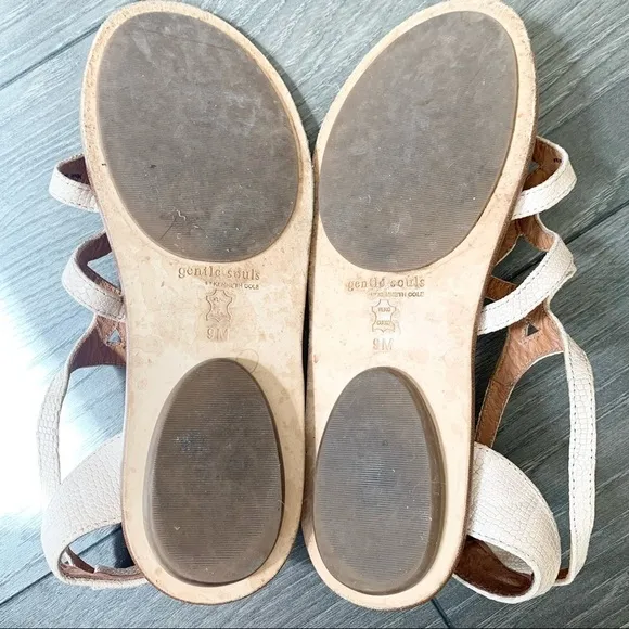 Gentle Souls Upon A Star Gladiator Sandals White 9