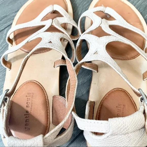 Gentle Souls Upon A Star Gladiator Sandals White 9