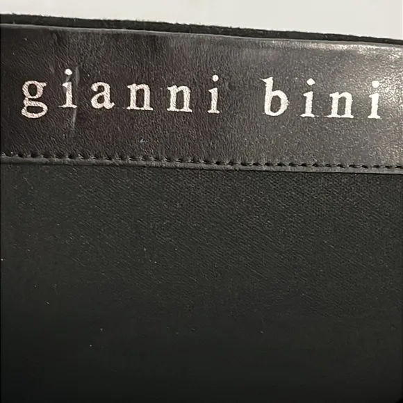 Gianni Bini Gabortwo Rhinestone Pointed Toe Tall Wedge Boots Size 5.5 M NWOB
