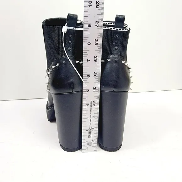 Gianni Bini Raanta Emo Goth Spike Punk Platform Lug Sole Boot Size 6.5 7.5 8 8.5
