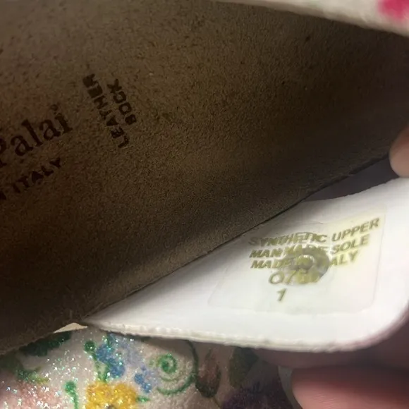 Giulia Palai leather floral sandals, MADE IN ITALY ,