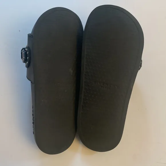 Givenchy Black Studded Slide Sandals Sz 7.5 Excellent Condition