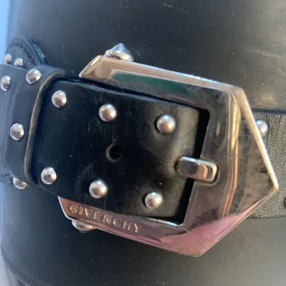 Givenchy Black Studded Slide Sandals Sz 7.5 Excellent Condition