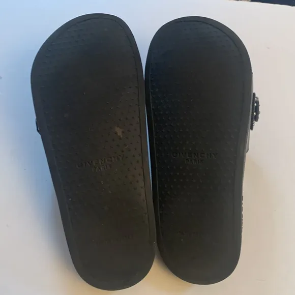 Givenchy Black Studded Slide Sandals Sz 7.5 Excellent Condition