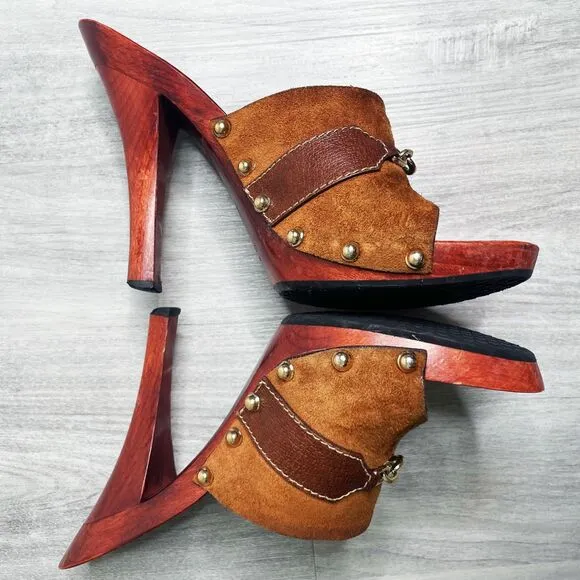 Gucci Horsebit Studded Clog Sandals