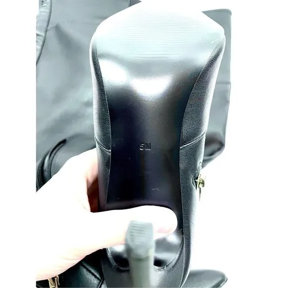 Guess Bowey Black Women's Over the Knee Vegan Stiletto Heels Boots 5