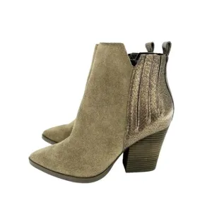 Guess Millie Boots Brown Suede Leather Pointed Toe Ankle SZ 7.5 New