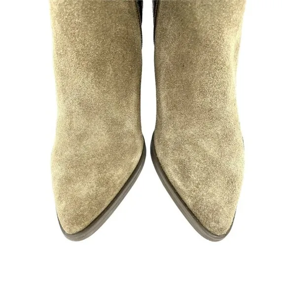 Guess Millie Boots Brown Suede Leather Pointed Toe Ankle SZ 7.5 New