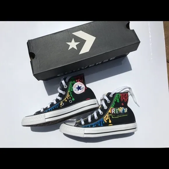 🔹Hand Painted RENT Converse Women’s Size 5