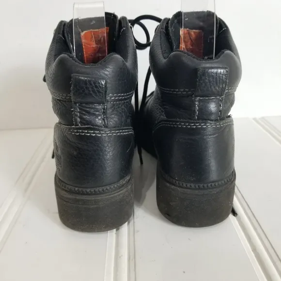 Harley Davidson Boots Womens Black Chunky Moto Ankle Biker Grunge Size 37.5