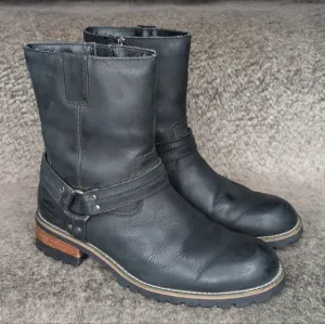 Harley Davidson Harness Side Zip Motorcycle Boot Chunky Lug Black Women's 8