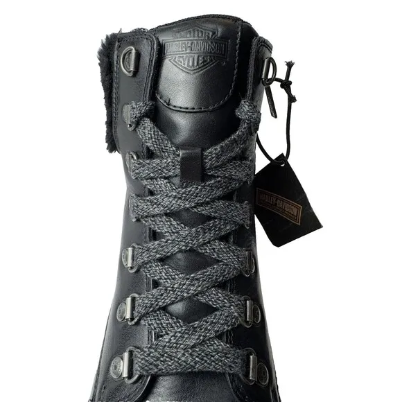 Harley Davidson Womens 11 Black Anderdon Motorcycle Boot Leather Moto Biker