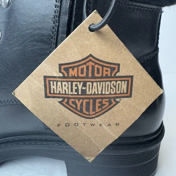 Harley Davidson Womens 11 Black Anderdon Motorcycle Boot Leather Moto Biker