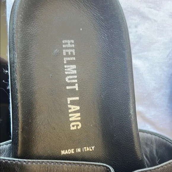 Helmut Lang Men’s /Unisex Black Leather Slide Sandals UK 6/71/2 -8
