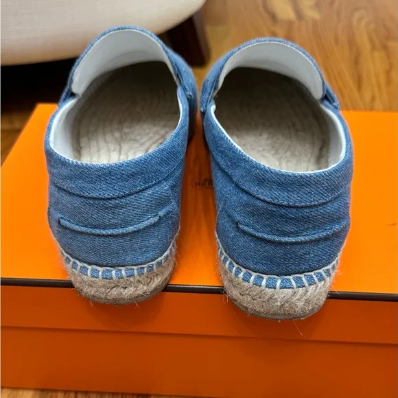 Hermes Women’s Denim Espadrille Loafers