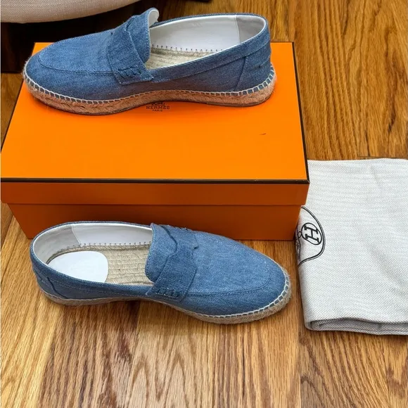 Hermes Women’s Denim Espadrille Loafers