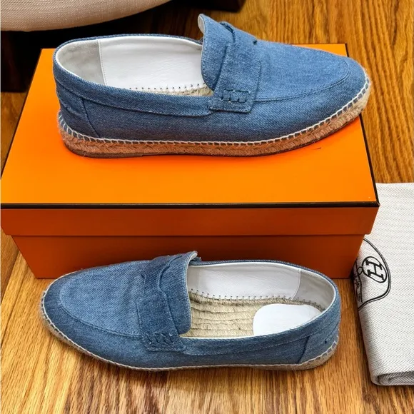 Hermes Women’s Denim Espadrille Loafers