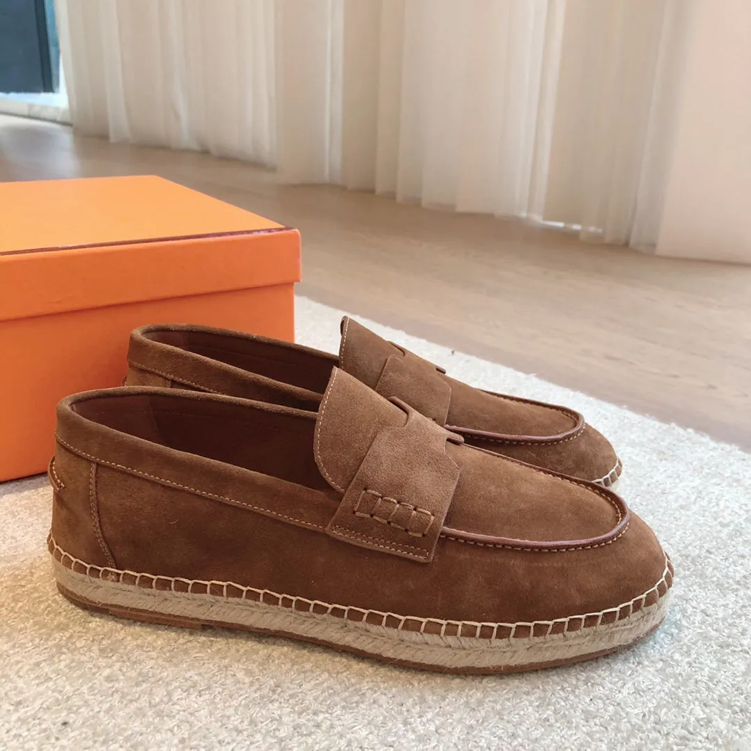 HM Trip Espadrille Dark Brown Suede