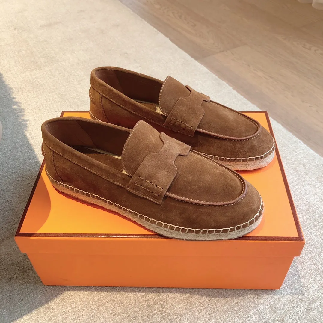 HM Trip Espadrille Dark Brown Suede