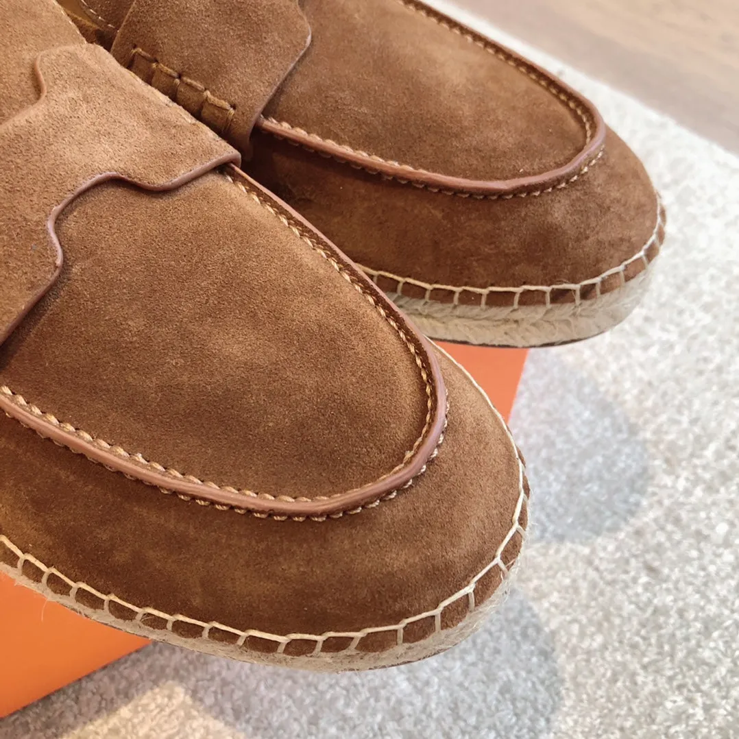 HM Trip Espadrille Dark Brown Suede