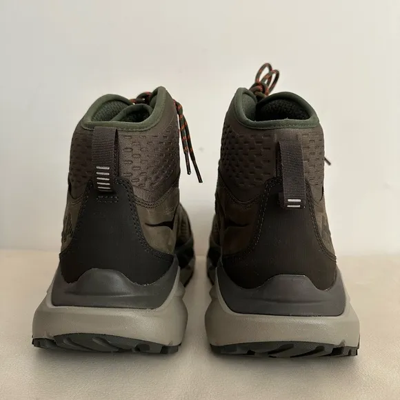 Hoka One One Sky Kaha GTX Boot Black Olive Green Orange Waterproof Men’s Size 11
