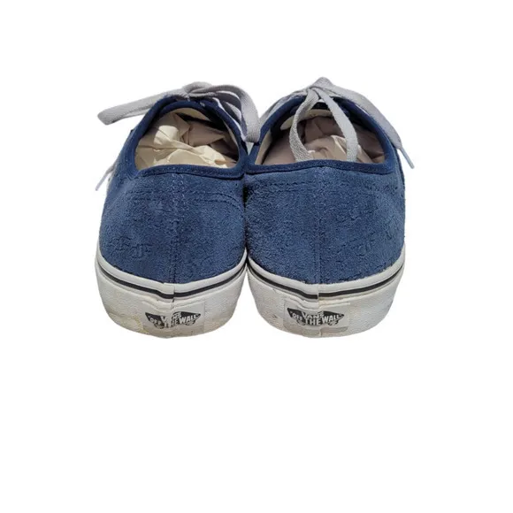 HP Vans Deboss OTW Drs Blue Suede Skate Low Sneaker‎ Skate Shoe Men's Size 9