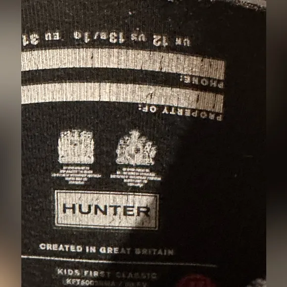 Hunter Black Rain Boots