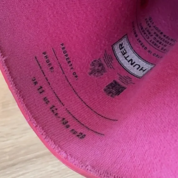 Hunter First Classic Waterproof Arcade Pink Cheetah Print Rain Boots Size 12
