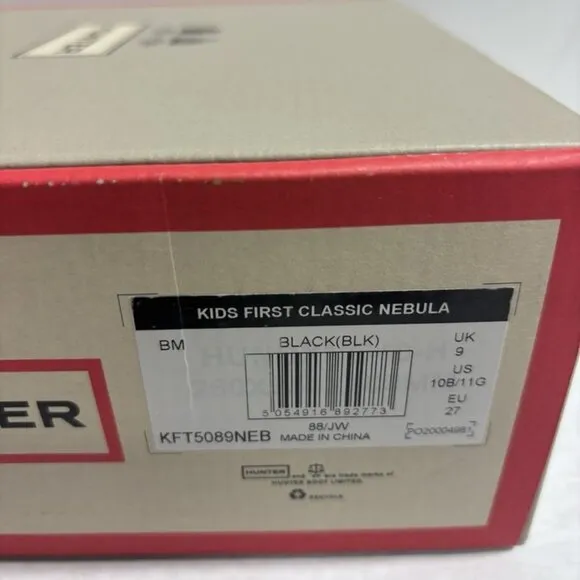 Hunter Little Kids’ First Classic Nebula Rain Boots, Girls’ Size 11 M