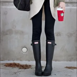 Hunter original tall rain boots black matte 9
