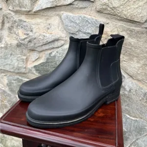 Hunter Refined Chelsea Black Ankle Rain Boots Boots Men’s 9