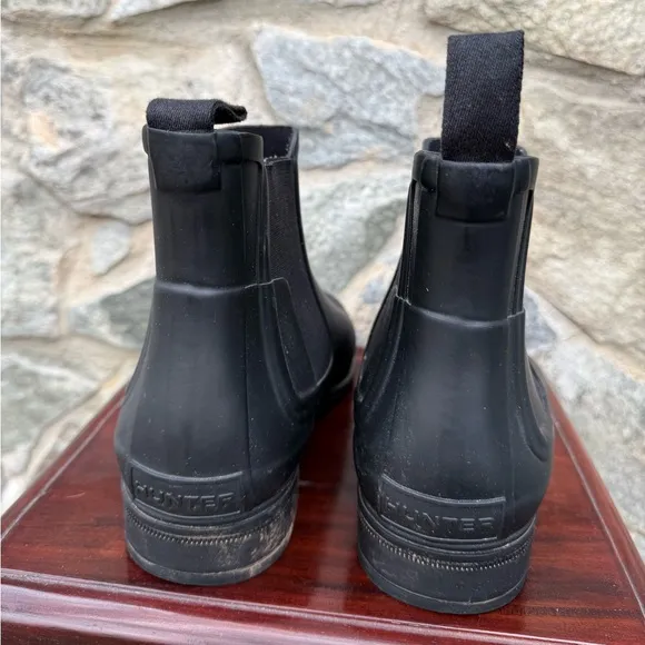 Hunter Refined Chelsea Black Ankle Rain Boots Boots Men’s 9