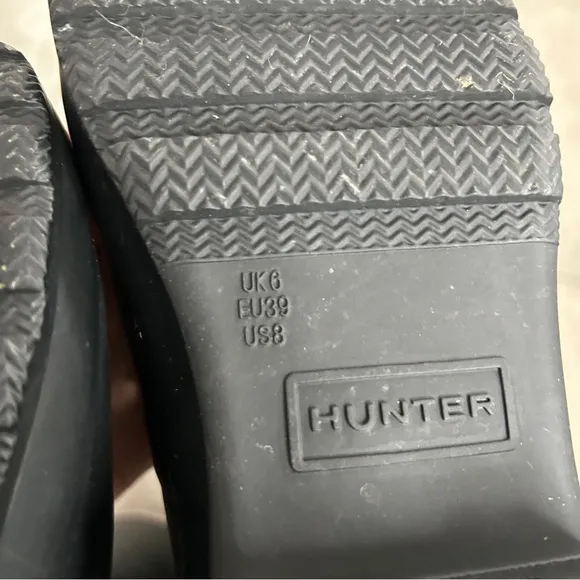 Hunter Women's Original Tall Matte Boots black waterproof rain boots US 8