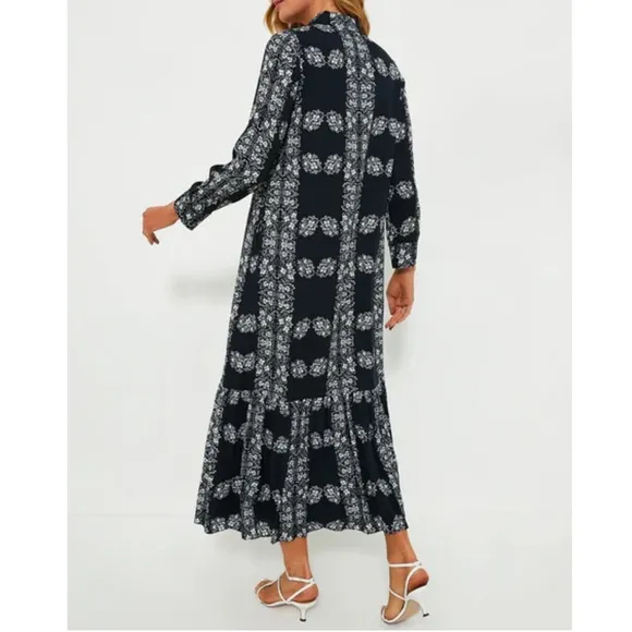 HYACINTH HOUSE Navy Floral Miller Maxi Shirt Dress SMALL