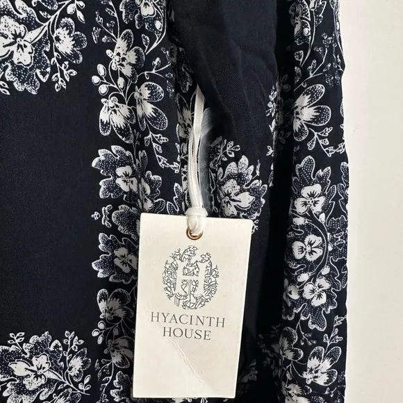 HYACINTH HOUSE Navy Floral Miller Maxi Shirt Dress SMALL