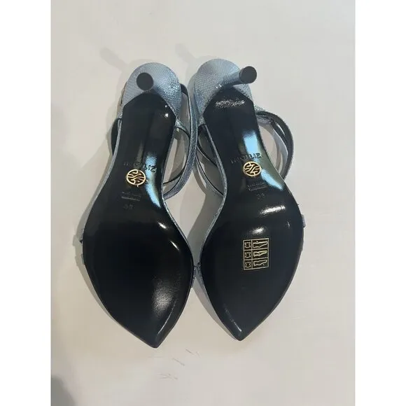 INGILIZ Anny 10 Mini Viper Mirror Sandals in Celestial Leather
