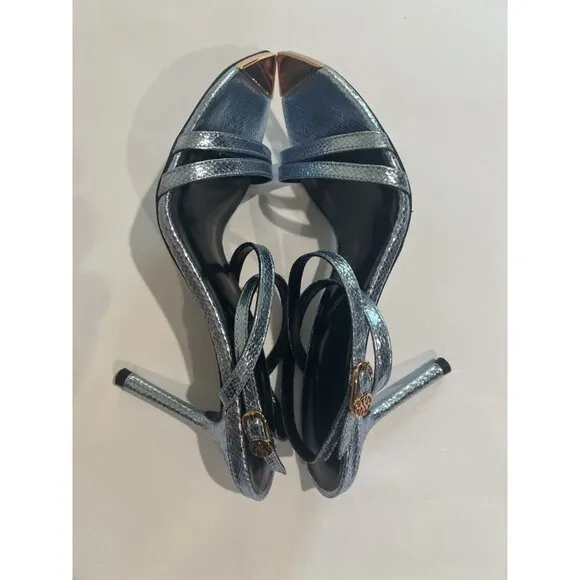 INGILIZ Anny 10 Mini Viper Mirror Sandals in Celestial Leather