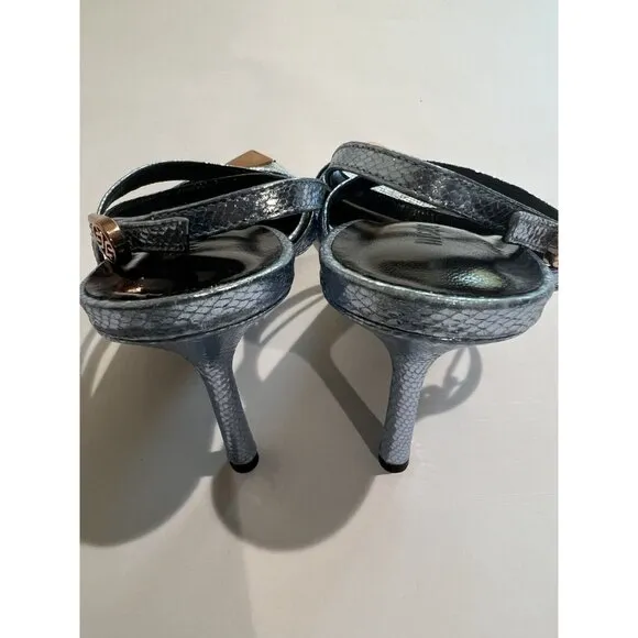 INGILIZ Anny 10 Mini Viper Mirror Sandals in Celestial Leather