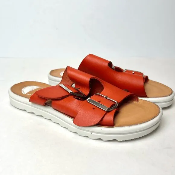 Intentionally Blank &quot;This Is Our Other Line&quot; Express Sandals Orange US 5.5/6