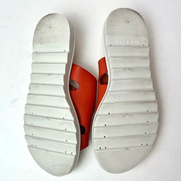 Intentionally Blank &quot;This Is Our Other Line&quot; Express Sandals Orange US 5.5/6