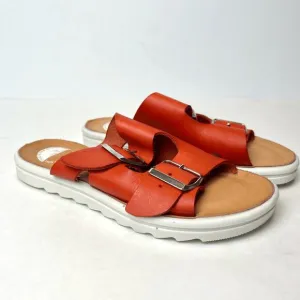 Intentionally Blank &quot;This Is Our Other Line&quot; Express Sandals Orange US 5.5/6