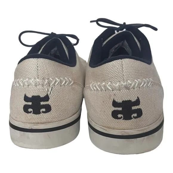 IPATH Vegan Hemp Skate Shoes White Low Profile Lace-Up Sneakers Men’s 11.5 Rare