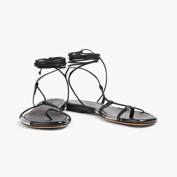 Isabel Marant Jeiro leather black strappy sandals