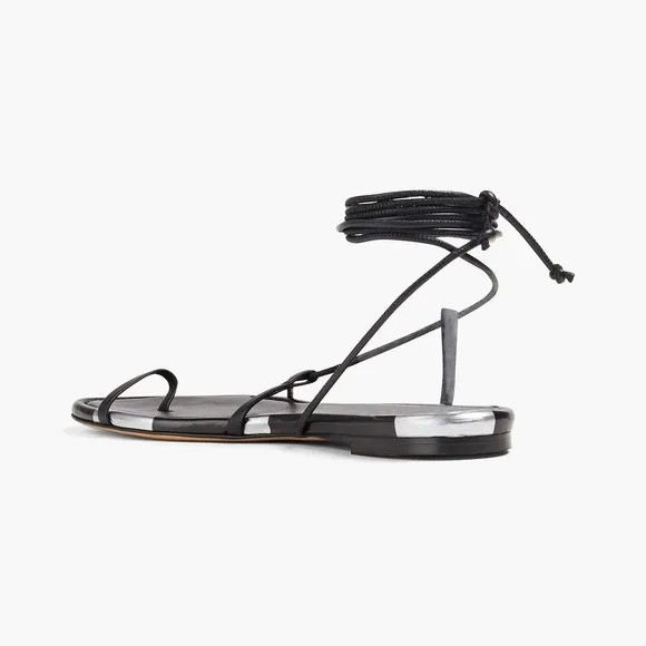 Isabel Marant Jeiro leather black strappy sandals