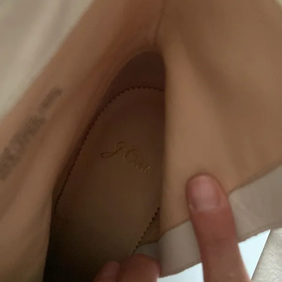 J. Crew Ivory Pointed-Toe Sadie Boots In Leather With Tortoise Heel Size 10