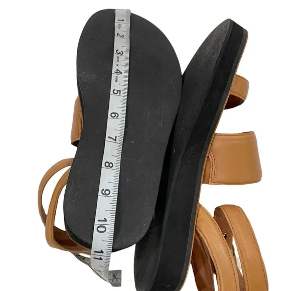 J. Crew, Leather Sandals, Tan, Size 8